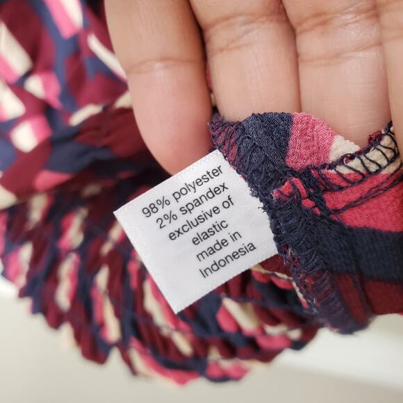 Lane Bryant Women Cross Front Wrap Blouse Top 24 3X Multicolor Geometric NEW - Picture 5 of 12